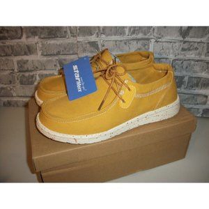 Starmerx Women's sz 7 (38) Harvest Gold Canvas Loafers Casual Shoes *New in Box*